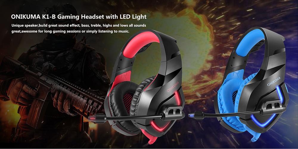 ONIKUMA K1-B LED Gaming Headset